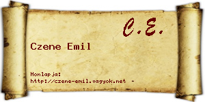 Czene Emil névjegykártya
