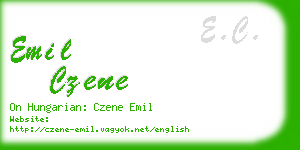 emil czene business card